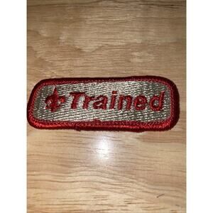 BSA Trained Adult Strip Tan Patch Scout Stuff Back 2 1/2” Pre-owned